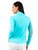 IBKUL Solid Long Sleeve Mock Neck Top - Seafoam