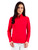 IBKUL Solid Long Sleeve Mock Neck Top - Red