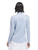 adidas Women's Essentials Long Sleeve Printed Mock Polo Shirt - Wonder Blue