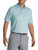 FootJoy Lisle Half Moon Geo Print Golf Shirt (Athletic Fit) - White/Aqua Surf