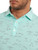 FootJoy Lisle Tropic Golf Print Golf Shirt (Athletic Fit) - Aqua Surf/Lava