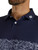 FootJoy Tropical Chestband Lisle Golf Shirt (Athletic Fit) - Navy