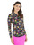 IBKUL Estela Print Long Sleeve Top - Black/Multi