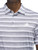 adidas Two-Colour Striped Polo Shirt - Grey Three/White