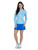 IBKUL Gloria Print Long Sleeve Mock Neck Top - Peri/Jade