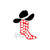 Navika Crystal Cowgirl Boot Red Ball Marker