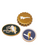 Walker Golf Things Ball Marker 3-Pack 'The Hunter' - Antique Brushed Gold