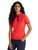 Calvin Klein Womens Alina Short Sleeve Polo - Coral Red