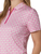Callaway Women's Deco Geo Print Mesh Insert Polo - Fuchsia Purple