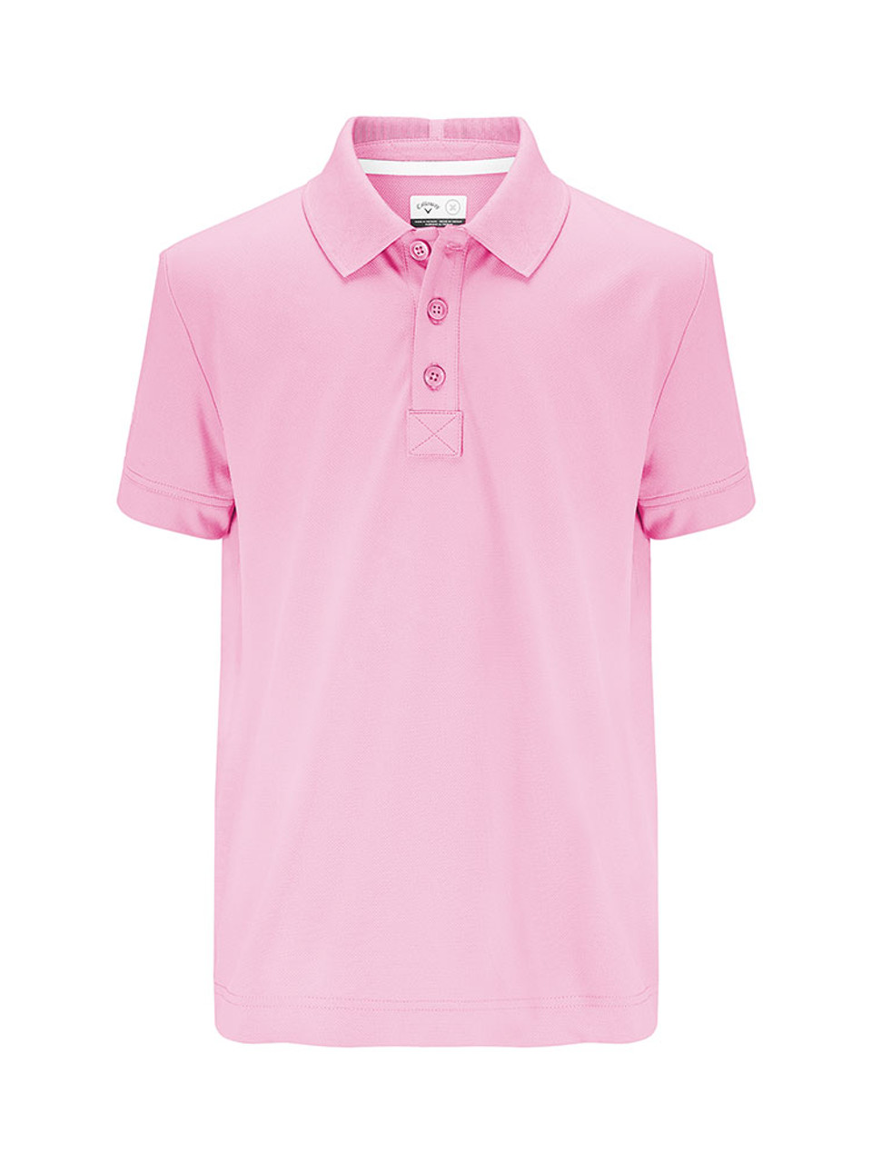 Callaway Youth Boys Solid Polo II - Prism Pink - Juniors | GolfBox