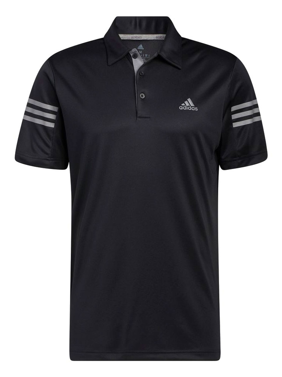 adidas 3-Stripe Polo Shirt - Black - Mens | GolfBox