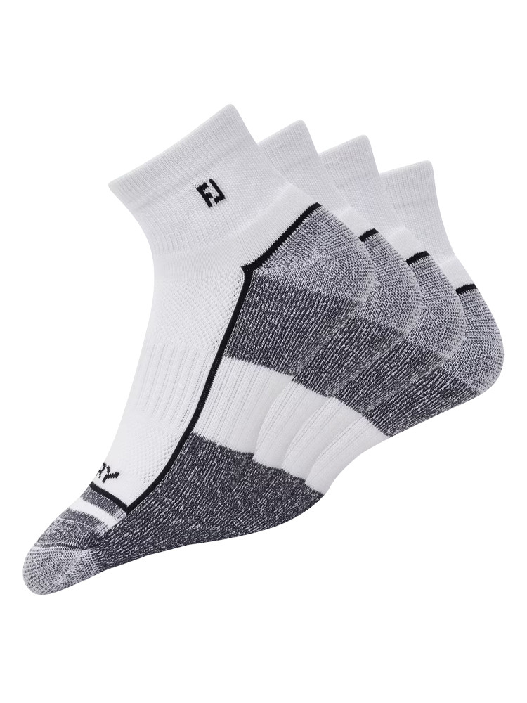 FootJoy ProDry Extreme Quarter 2 Pack Socks White GolfBox