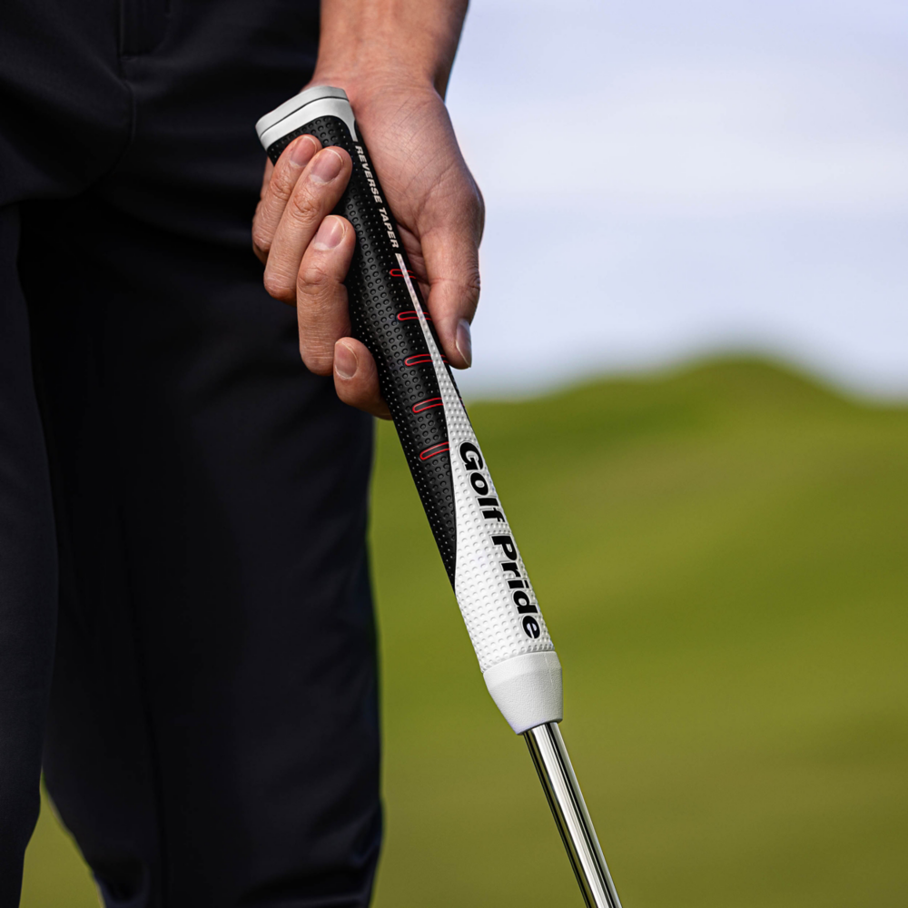 Golf Pride Reverse Taper Pistol Putter Grip - Back/White