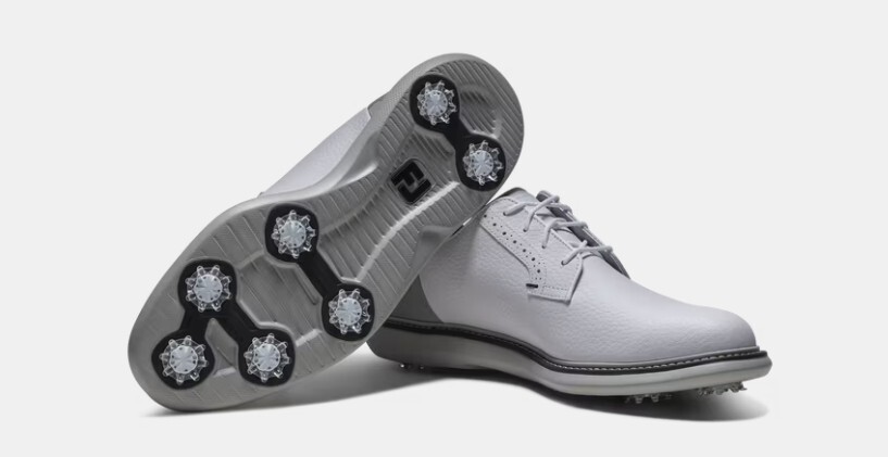 FootJoy Traditions Golf Shoes - White/Grey/Black