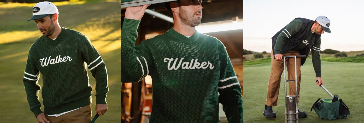 Walker Golf Things Jersey Knit Sweater - Forest