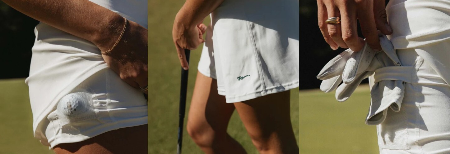 Walker Golf Things Womens Par-Tec Skort - White