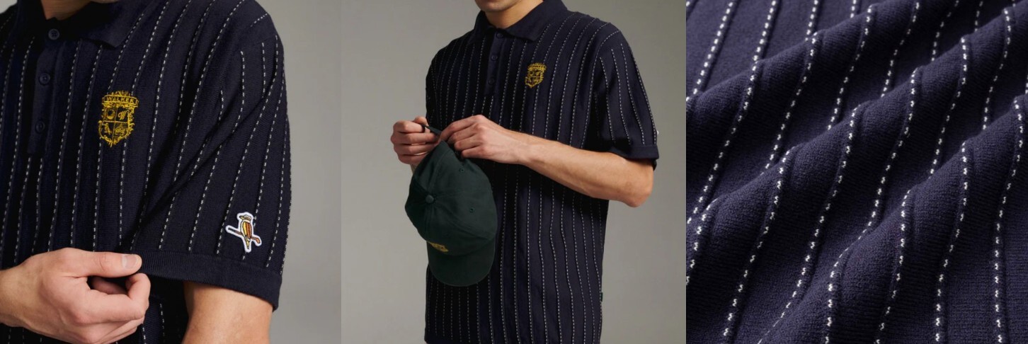 Walker Golf Things Fine Knotch Polo - Navy