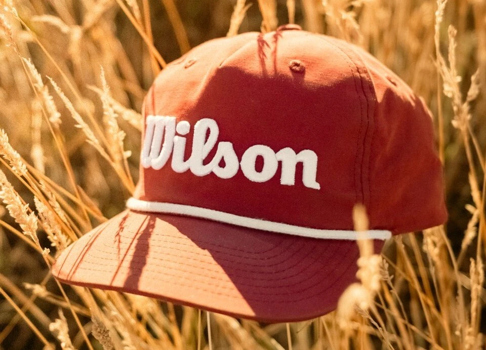 Wilson Script Rope Snapback Cap - Burgundy