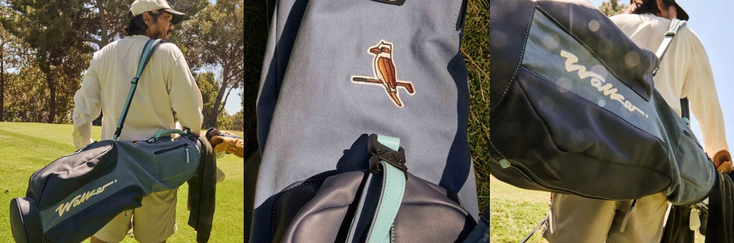 Walker X Hiroki Waxed Canvas Sunday Bag - Blue