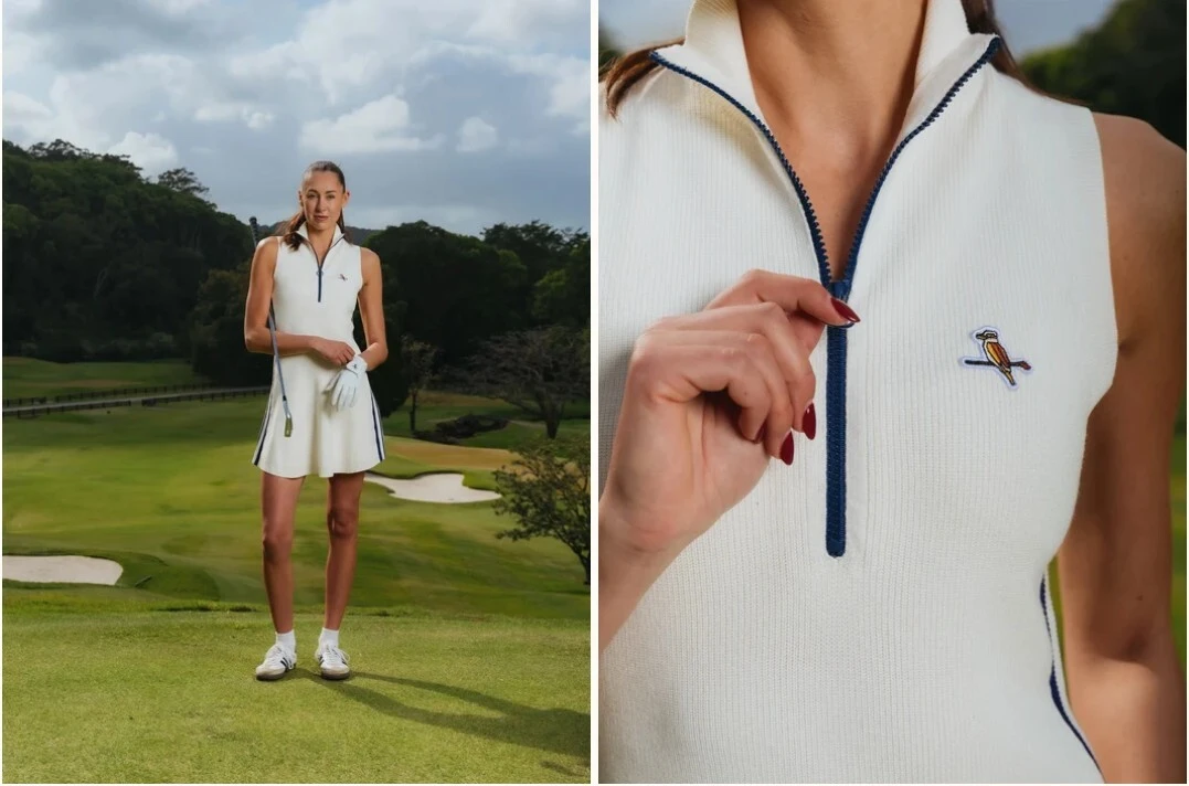 Walker Golf Things Women's Match Play Knit Dress - White/Navy
