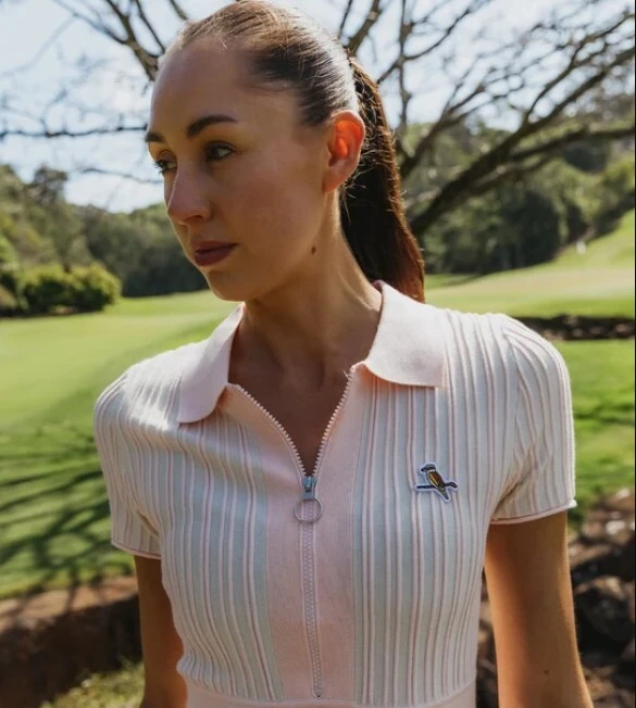 Walker Golf Things Women's Links Knit Dress - Pink/White