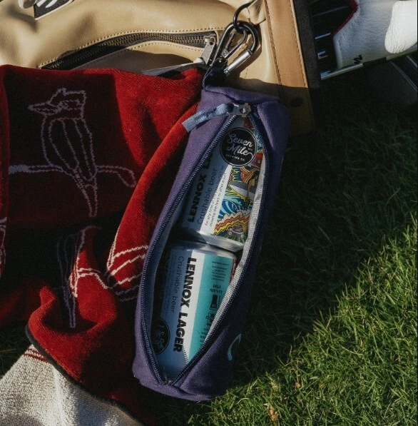 Walker Golf Things Cursive 2-Can Cooler - Navy