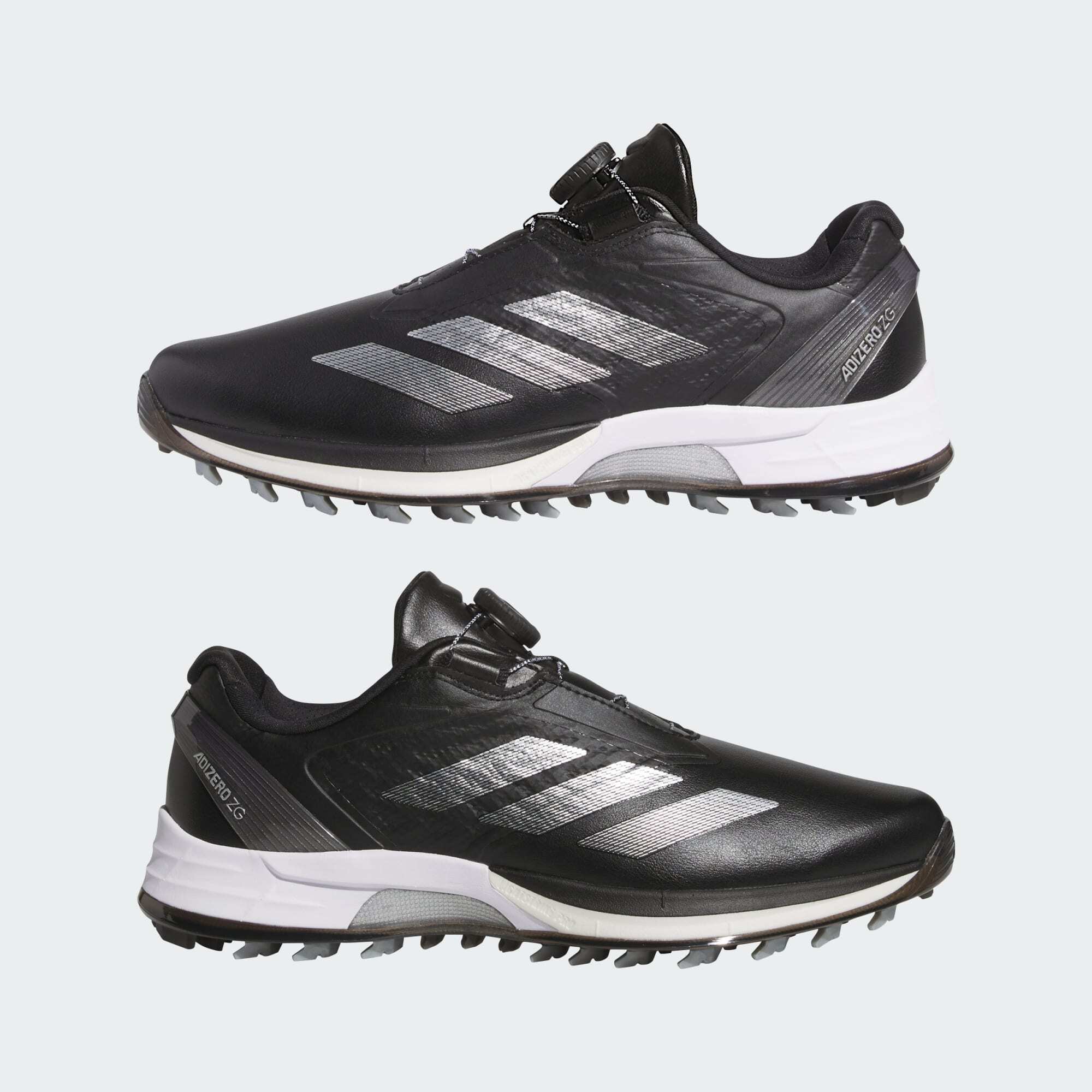 adidas Adizero ZG Lo BOA Spikeless Golf Shoes - Core Black/Silver