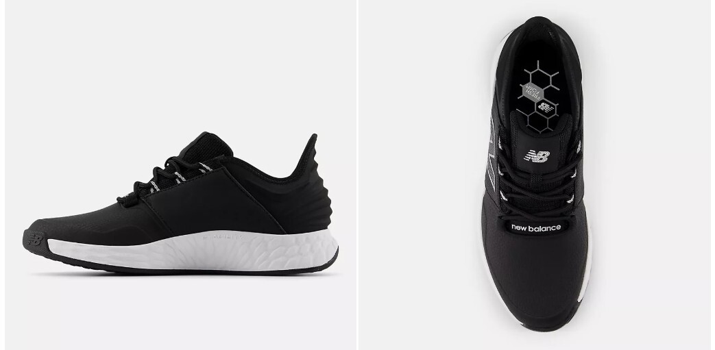 New Balance Womens Fresh Foam ROAV V2 Golf Shoes - Black/White