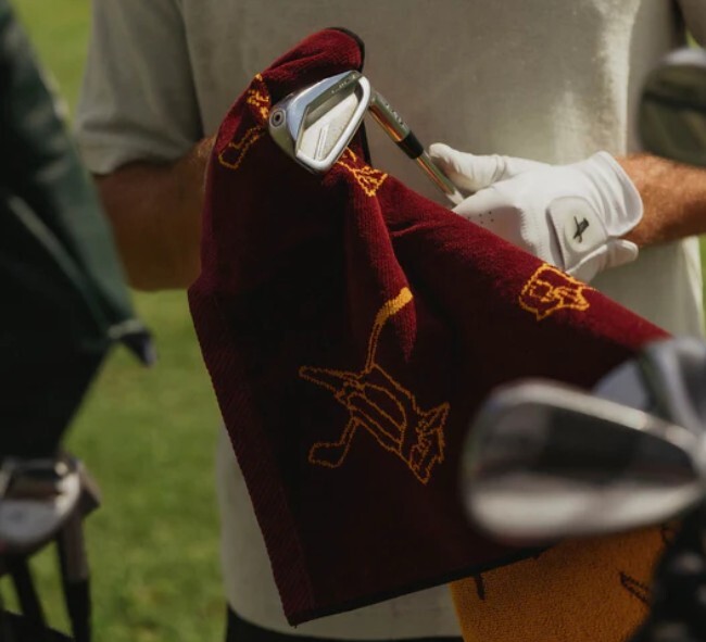 Walker Golf Things Kooka Icon Towel - Merlot/Gold