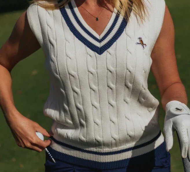 Walker Golf Things Women's Classic Cable Knit Vest