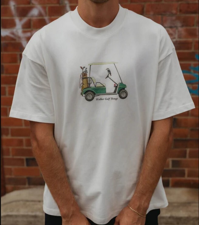 Walker Golf Things Cart T-Shirt - White