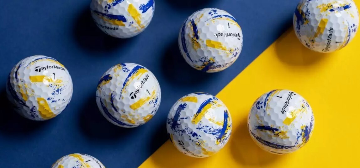 TaylorMade Speedsoft Ink Golf Balls - Yellow/Blue
