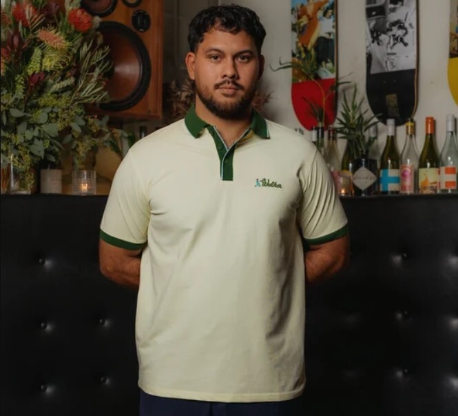 Walker Golf Things Hedge Featherlite Polo - Lemon/Forest