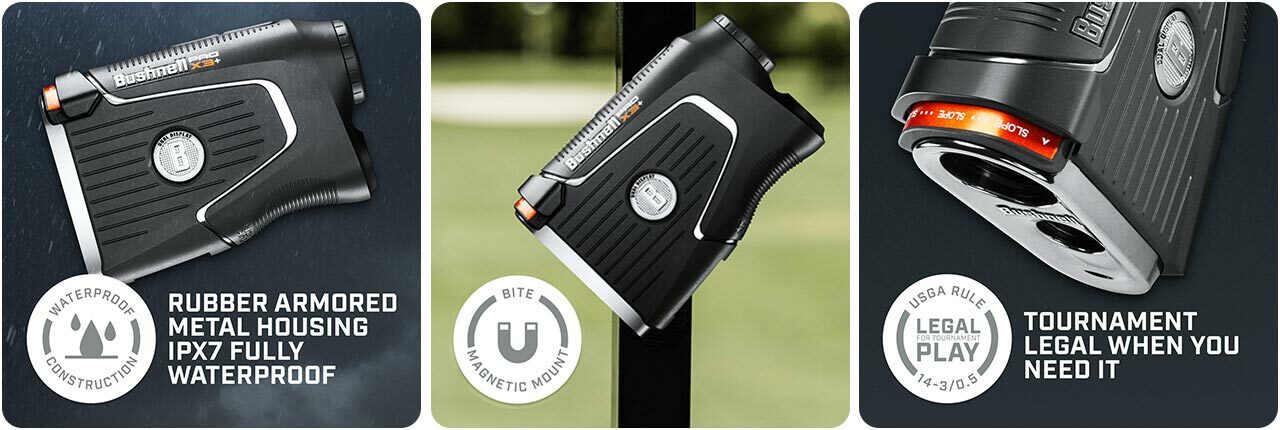 Bushnell Pro X3+ Rangefinder Features - Waterproof + Magnet + Slope