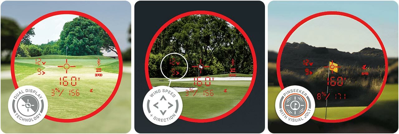 Bushnell Pro X3+ Rangefinder Features - Dual Optics + Wind + Pinseeker