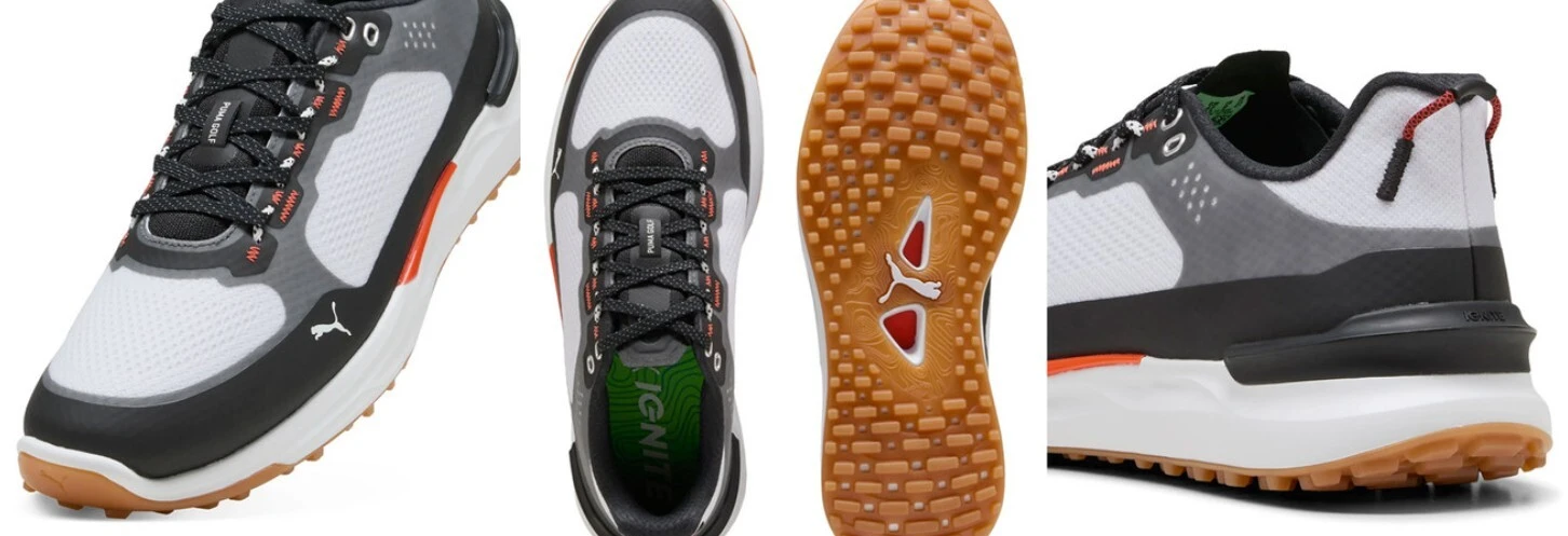 Puma IGNITE Elevate X Spikeless Golf Shoes - Puma White/Puma Black