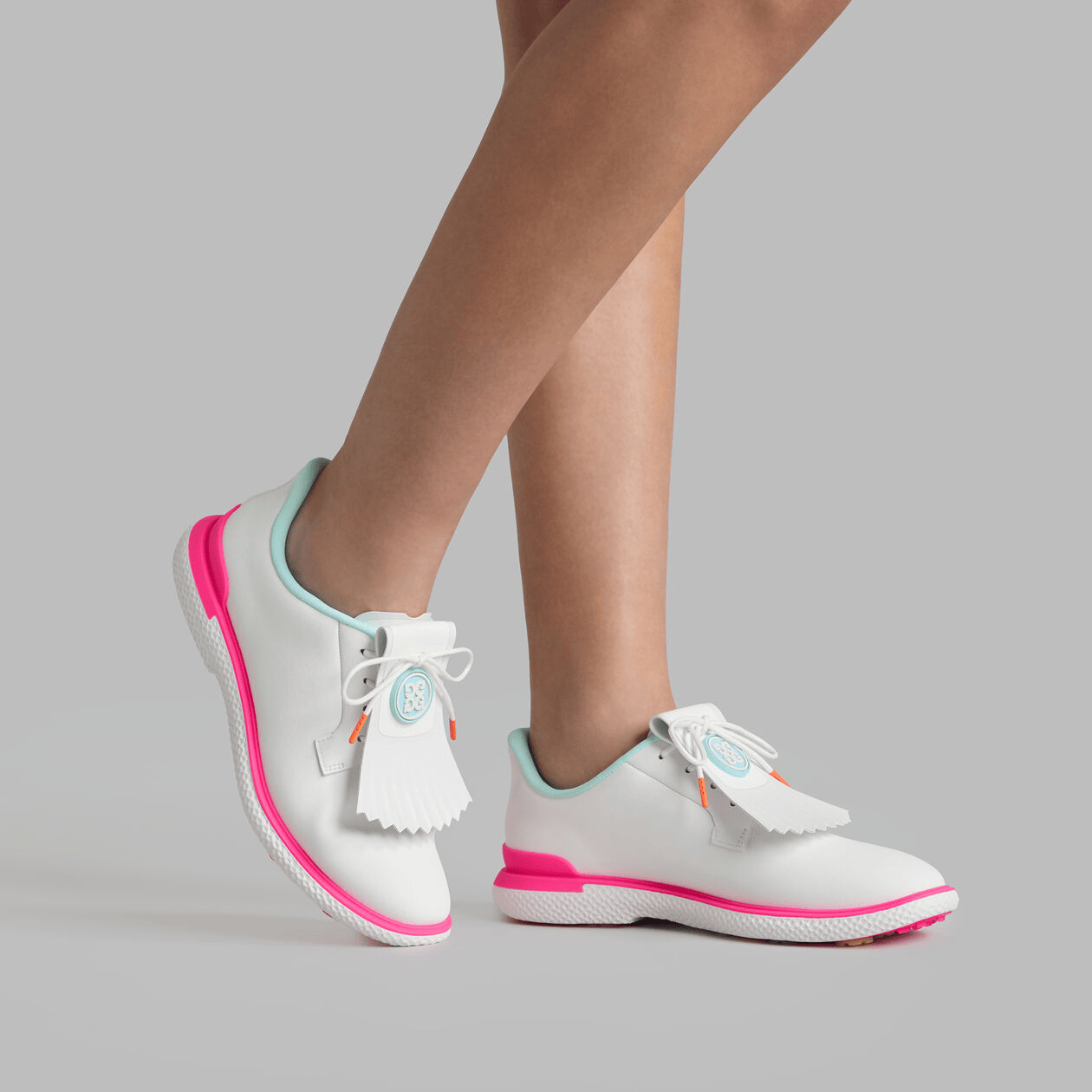 G/FORE Women's GALLIVAN2R Kiltie Golf Shoes - Snow/Multi