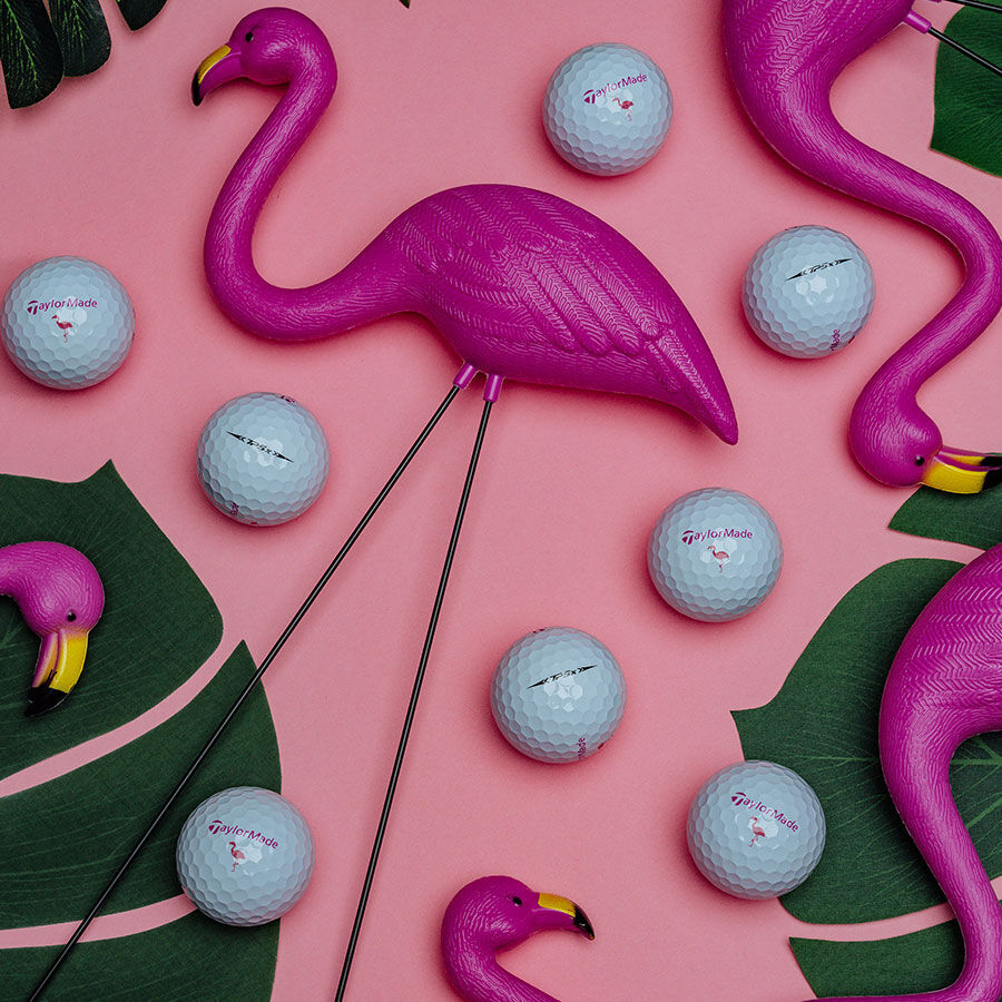 TaylorMade TP5x Pix Flamingo Limited Edition Golf Balls