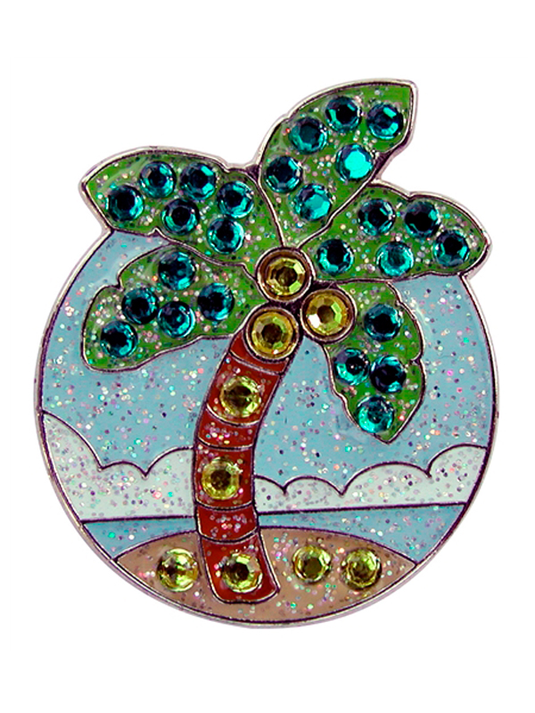 Navika Swarovski Crystal Palm Tree Marker