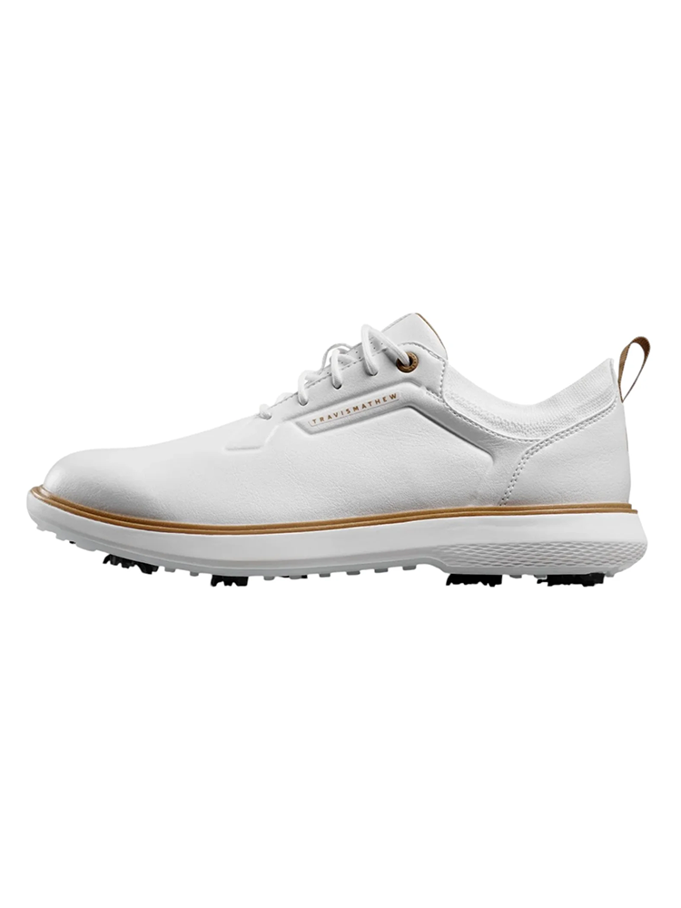 TravisMathew The Modern One Tour Golf Shoes - Classic White/Tan