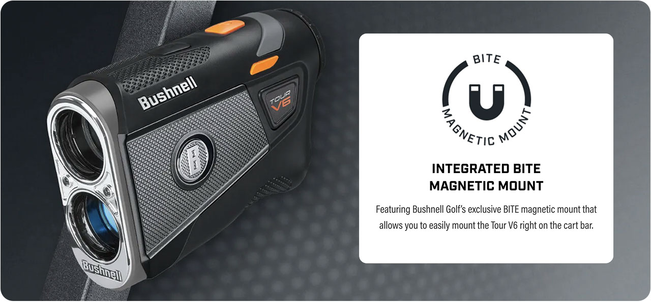 Bushnell TOUR V6 Rangefinder - Tech Magnetic Mount Bushnell TOUR V6 Rangefinder - Tech Magnetic Mount