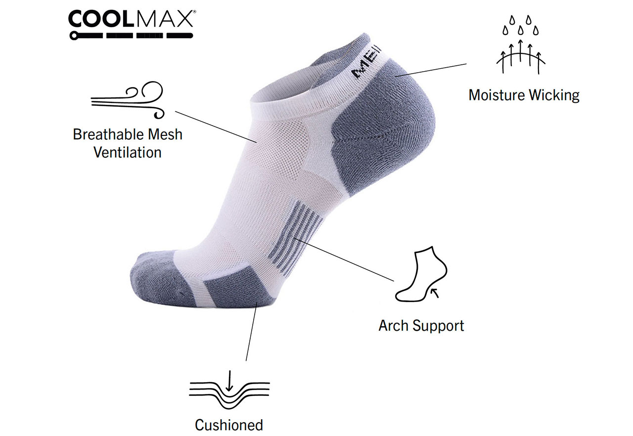 Meikan Coolmax Sports Socks - Features