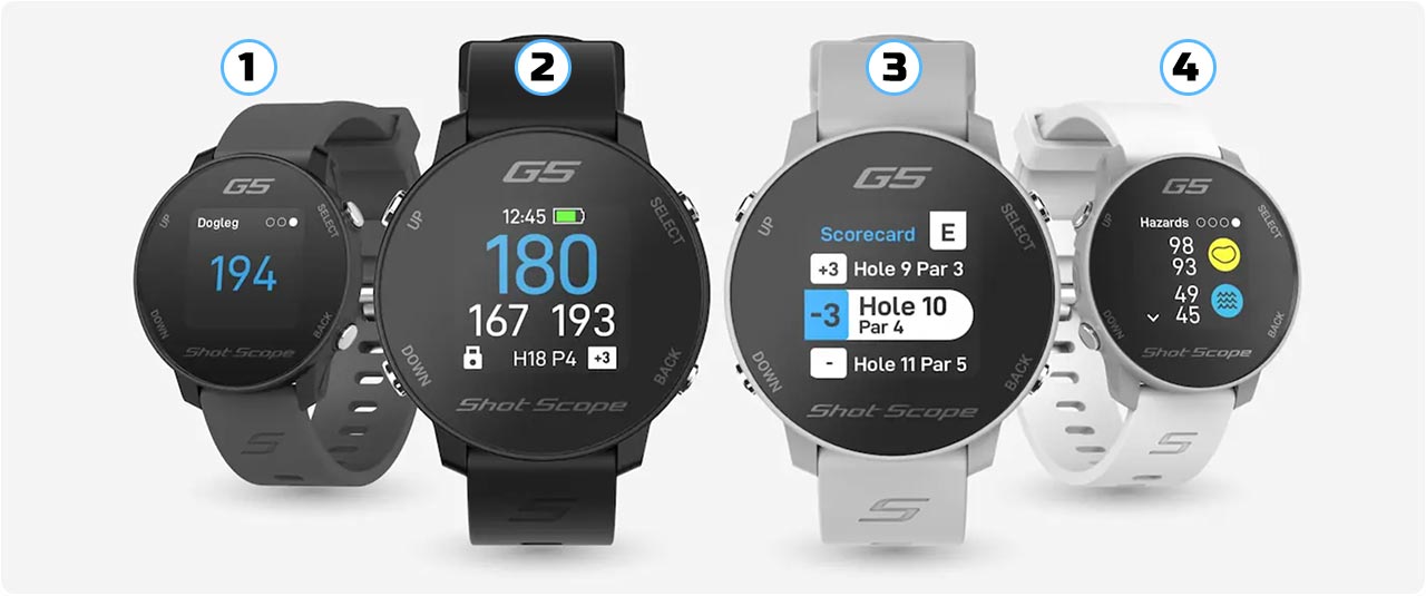 Shot Scope G5 Golf Watch - Key Features