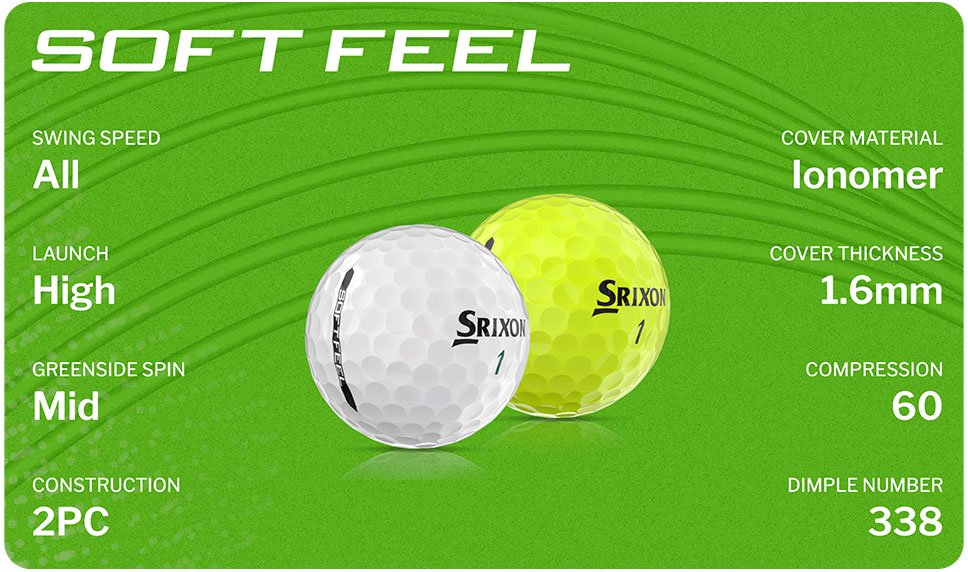 Srixon Soft Feel Golf-Balls - Specs