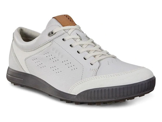 Ecco Retro Golf Shoes - White/Black - Mens GolfBox