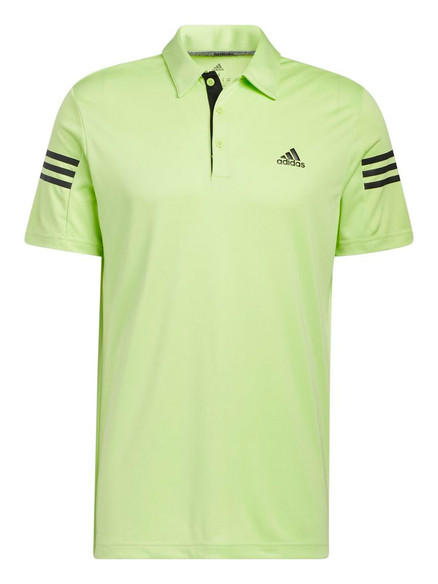 adidas 3-Stripe Polo Shirt - Pulse Lime | GolfBox