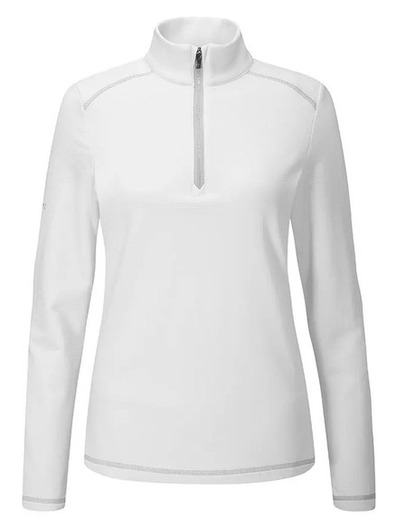 Ping Women's Sonya Half Zip Fleece - White | GolfBox