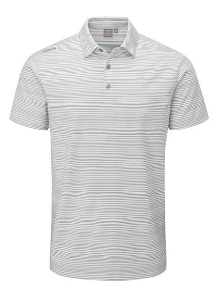 Ping Alexander Tailored Fit Polo - White/Griffin SHIRT-PG2