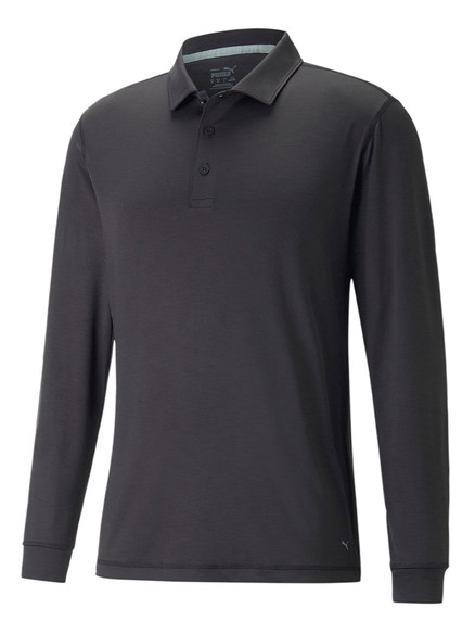Puma YouV Long Sleeve Golf Polo Shirt - Puma Black SHIRT-PU3