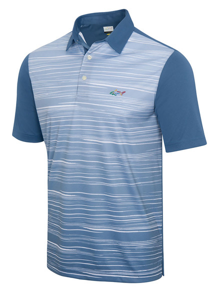 Greg Norman ML75 Ombre Print Polo - Blue Dusk/Lt Blue Dusk | GolfBox